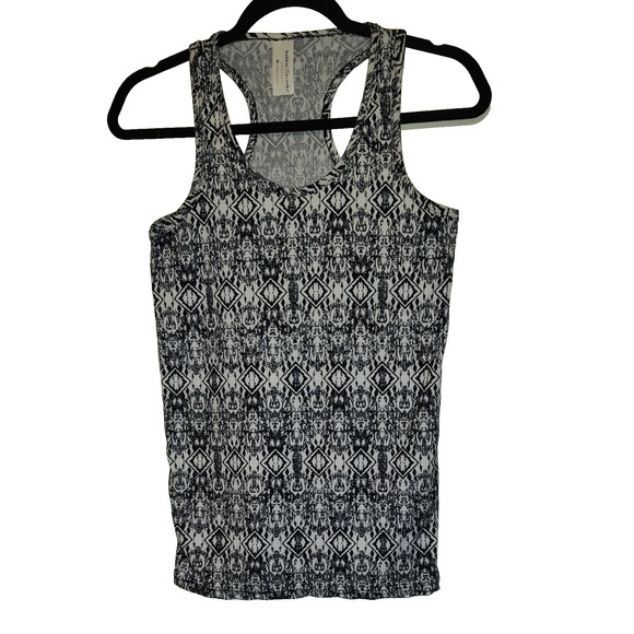Bobbie Brooks Other - Bobbie Brooks Sleepwear Tank Sz M Black & White Racerback Geometric Design Med